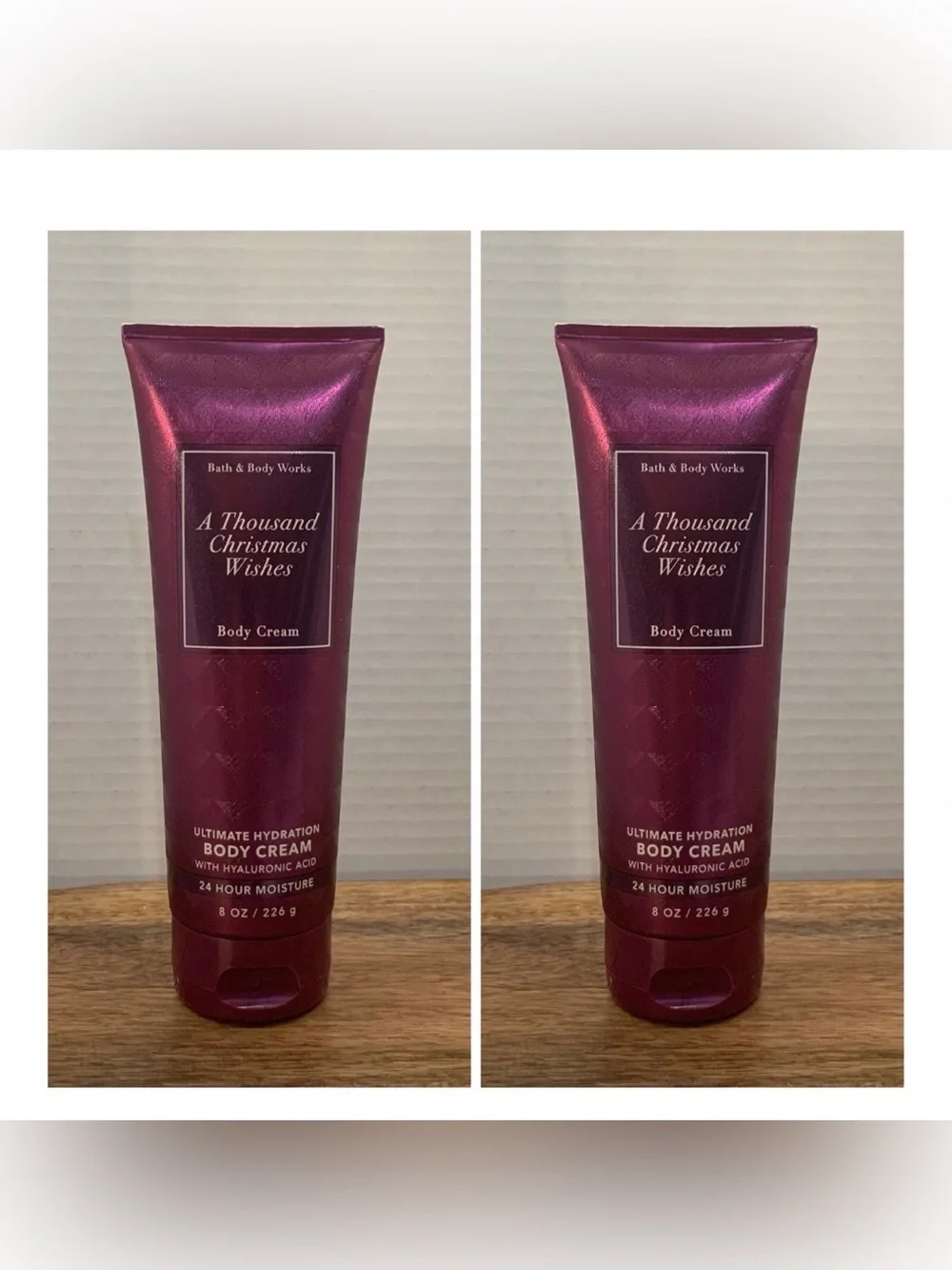 2~Bath & Body Works A THOUSAND CHRISTMAS WISHES Ultra Shea Body Cream ~ 8 fl.oz.